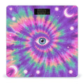 Digital Bathroom Scale for Body Weight Scale with Bright LCD Display High Accuracy Step-On Technology Auto On/Off Tie Dye Hippies Print Digital Scales 400 Lbs /180kg