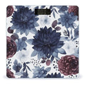 Watercolor Dark Blue Pattern Digital Bathroom Scale for Body Weight Weighing Scale with Backlit LCD Display High Precision Measurements &amp Measures Weight Up to 180kg