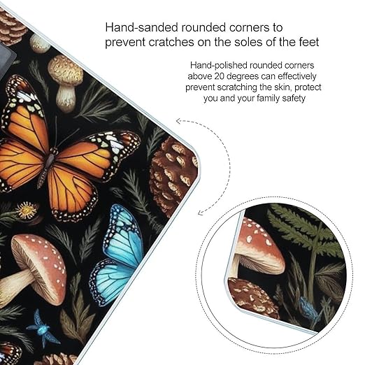 Women's Fashion Automatic Switch Digital Bathroom Weighing Scale Smart Scale Goth Moon Frogs Moth Magical Mushroom Leaves