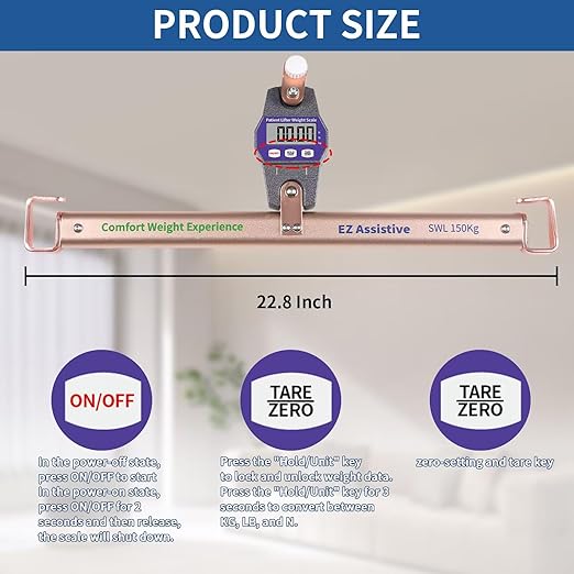 Patient Weight Scale Patient Lift Scale for Home Use for Bedridden Safe Working Load 500LBS(230kgs)