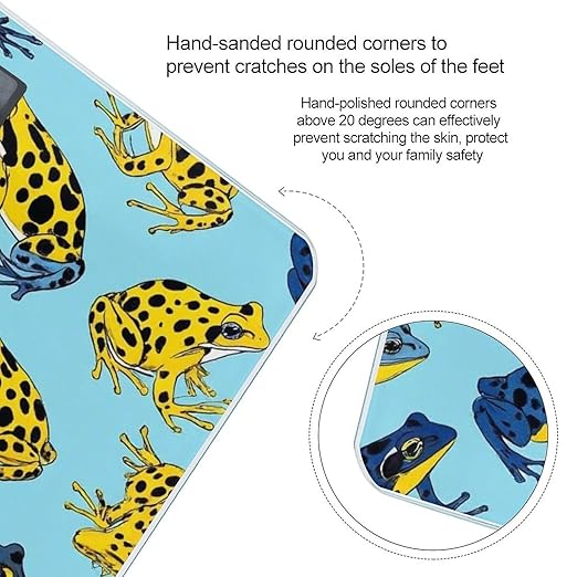 Smart Scale for Body Weight Automatic Switch Digital Bathroom Weighing Scale Colorful Tropical Frogs