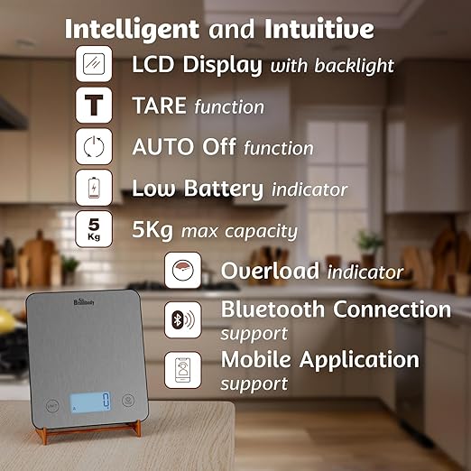 Smart Body Composition Scale &amp Smart Food Scale Combo Bluetooth Digital Bathroom Weight Scale with BMI Body Fat &amp Muscle + Nutrition Kitchen Scale for Calories &amp Macros
