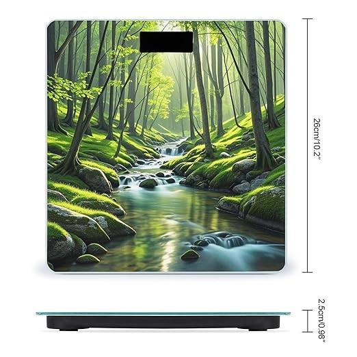 Forest Creek Scale for Body Weight Highly Accurate Digital Bathroom Body Scale Digital Bathroom Scales for People Anti-Slip Large LCD Display Smart Scales