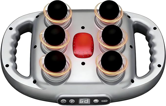 6-Head Massage Gun Deep Tissue Back Massager - 9Levels &amp 9Modes Electric Massagers Powerful Massage Tools Provide Effective Pain Relief to The Back Legs Waist Gift for Family and Friends