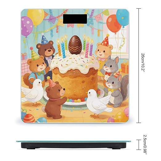 Easter Zest Smart Scale for Body Weight Digital Bathroom Scale Toughened Glass Weight Scale with Large LCD Backlight Display High Precision Scales Weighing Machine
