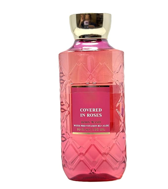 Bath and Body Body Wash that gently cleanses your skin with a rich bubbly lather (10 fl oz / 295 mL Covered In Roses)