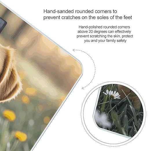 Animal Dog Photo Weight Scale Large Digital Bathroom Scales with Bright LED Display Non Slip Digital Scale and Step On Fashion Weighing Machine for Body