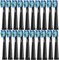 5/10 Pack Replacement Brush HeadsCompatible for SG910/507/958 Electric Toothbrush Soft Bristles Vacuum Sealed(Black-20pcs)