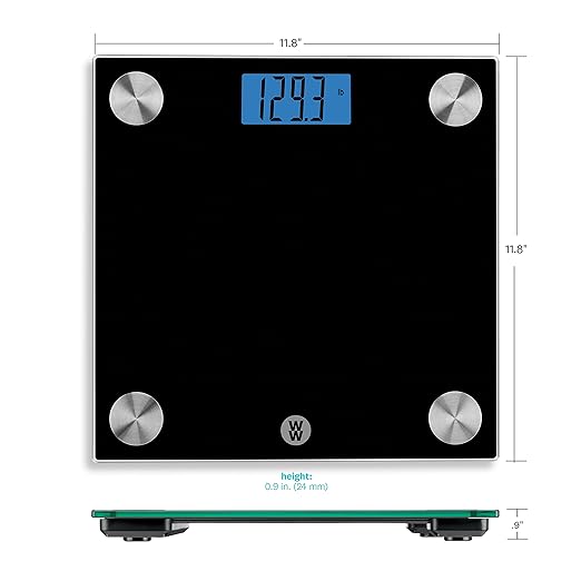 Weight Watchers Scales by Conair Scale for Body Weight Digital Bathroom Scale in Black
