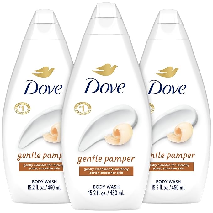 Dove Body Wash Gentle Pamper 3-Pack – Soothing Moisturizing Cleanser for Soft Skin 15.22 Oz Ea