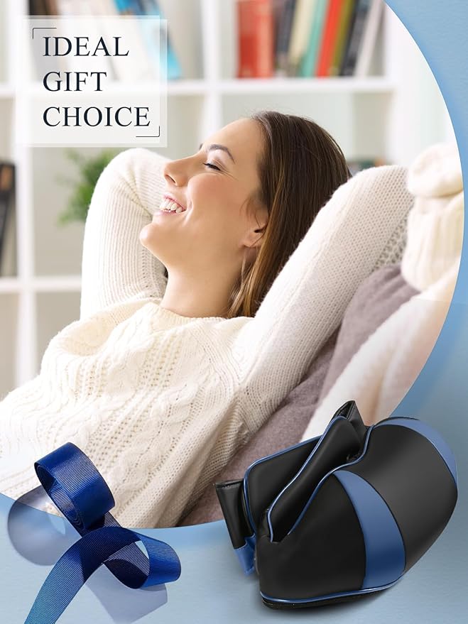 Careboda Back Neck Shoulder Massager with Heat Shiatsu Electric Deep Tissue 3D Kneading Massagers for Relief on Waist Leg Calf Foot Full Body Muscles Gift for Men Women Mom Dad (Blue)