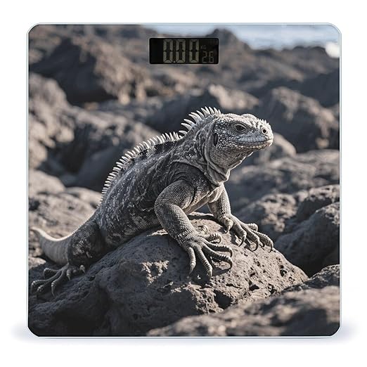 MarineIguana Scale for Body Weight Sturdy Tempered Glass Weighing Scales with LCD Display Accurate Digital Bathroom Scale Convenient Body Fat Smart Scales Easy Read