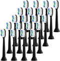 4/8/12/20 Pcs Replacement Brush HeadsCompatible for Philips Electric Toothbrush Toothbrushes Head for Teeth Cleaning(Black-20 Pcs)