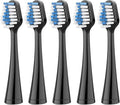 Compatible for AquaSonic Duo Series Replacement Toothbrush Heads for &amp Home Dental Center(5pcs Black)