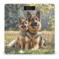 German Shepherd Dogs Bathroom Scale for Body Weight Bathroom Weighing Scales with Back Lit LED Display Sturdy Tempered Glass Body Weight Bathroom Scale 400lb Weighing
