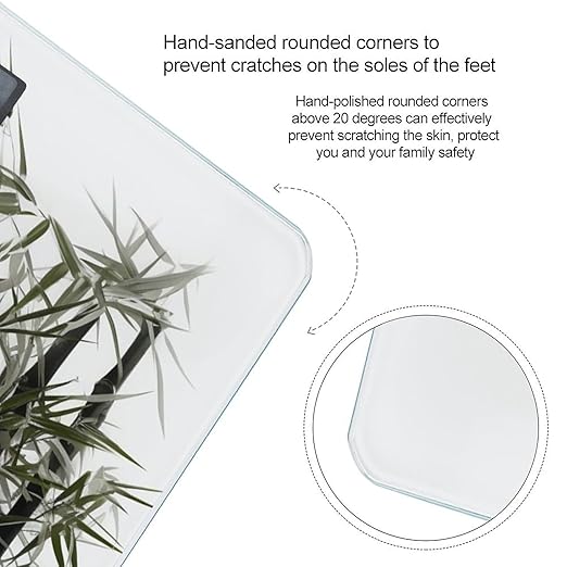Digital Bathroom Scale for Body Weight Scale with Bright LCD Display High Accuracy Step-On Technology Auto On/Off Asian Digital Scales 400 Lbs /180kg
