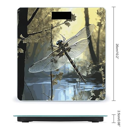 Dragonflies Scale for Body Weight Digital Bathroom Scale Accurate Smart Weight Scales with Large Display Weighing Machine High Precision Scales