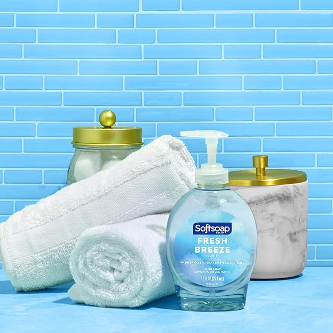 Softsoap Body Wash Pomegranate &amp Mango Spritz Body Wash 20 Fl Oz (Pack of 4) &amp Liquid Hand Soap Fresh Breeze - 7.5 Fl Oz (Pack of 6)