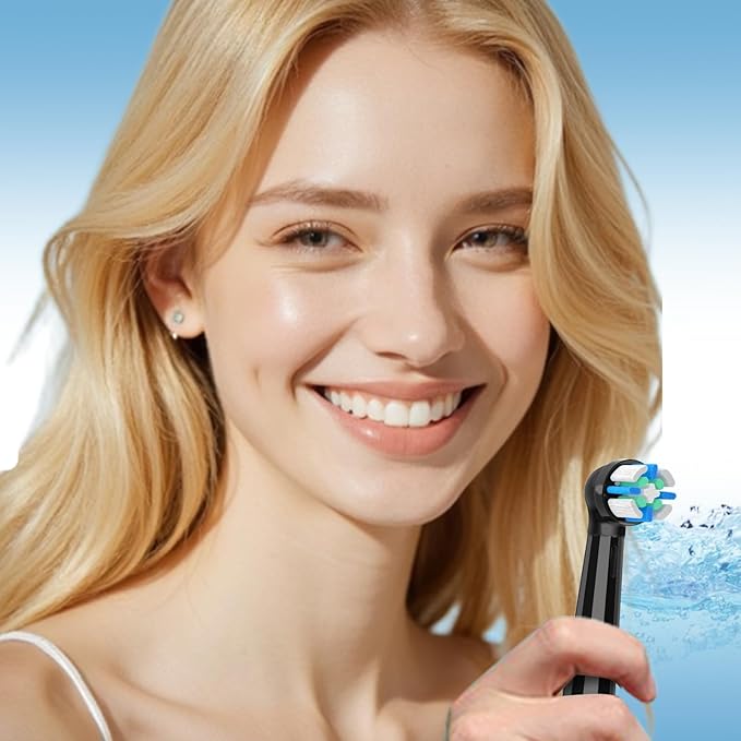 iO Replacement Heads Compatible with Oral b iO 2/3/4/5/6/7/8/9/10 Series Electric ToothbrushToothbrush Heads with Medium-Hard Bristles for Plaque Removal &amp Teeth Care