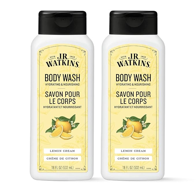 J.R. Watkins Body Wash Lemon Cream 18 fl oz 2 Pack