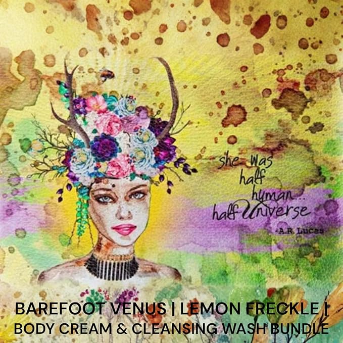 Barefoot Venus Creamy Cleansing Wash and Body Cream Bundle (Lemon Freckl)