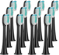 Replacement Toothbrush Heads Compatible with Phili Sonic Care Electric Handles(12pcs Black)