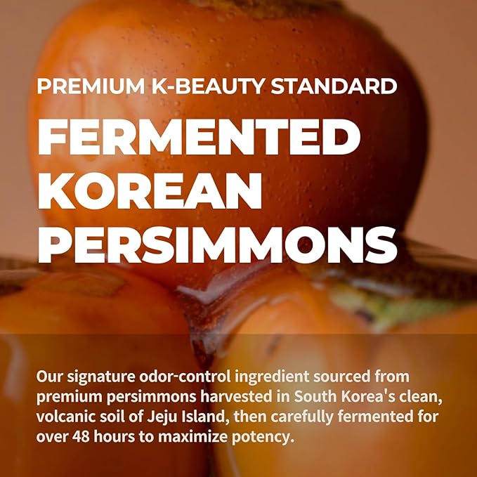 Body Wash for Aging Body Odor &amp Nonenal – Korean Fermented Persimmon Extract Reduces Body Odor up to 92.3% CICA &amp Ceramide for Sensitive Skin Sulfate-Free (17.6 oz / 500g)