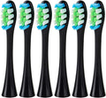 6Pcs Suitable Compatible For OCLEAN/OKLIN X Electric Toothbrush Head One/SE/XPRO/Z1/AIR Universal Replacement Head Adult 2258 Soft Hair(BK 6Pcs)