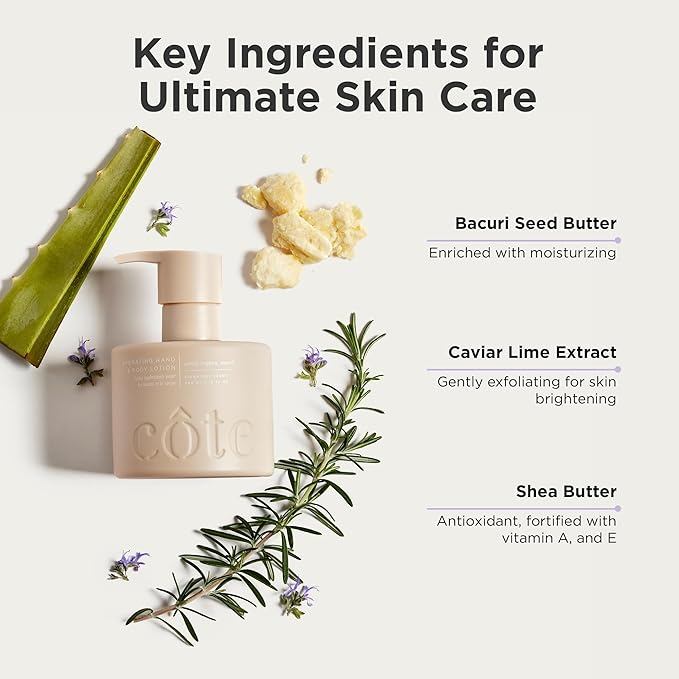 Cote Hydrating Hand &amp Body Lotion | Moisturizing with Shea Butter