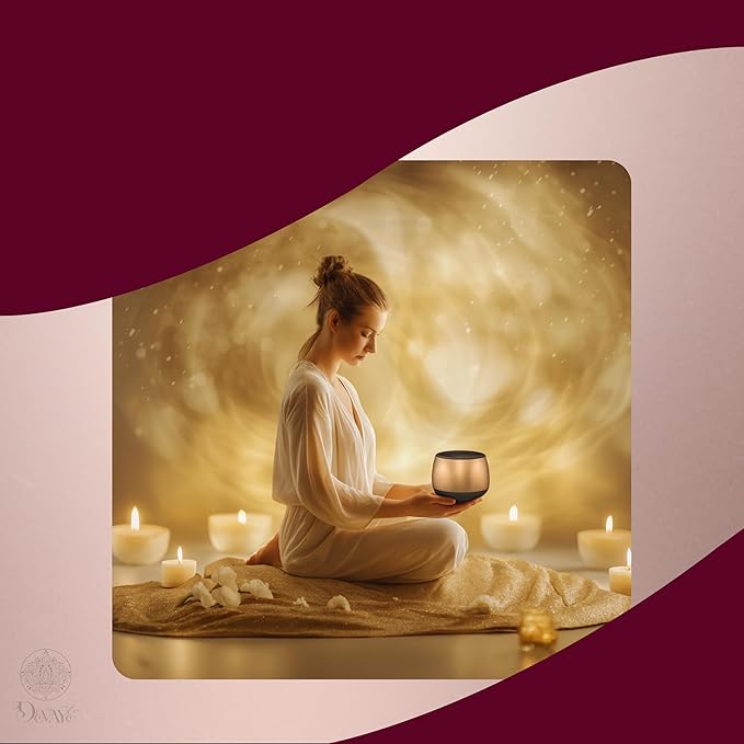 Automatic Singing Bowl Machine – Electric Tibetan Sound Bowl for Meditation Ritual &amp Sound Therapy 8 Healing Tones Rechargeable USB-C Timer &amp Volume Control