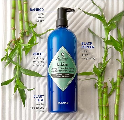 Jack Black Body &amp Hair Cleanser – Mens Body Wash Mens Shampoo Skin Care Hair Care Body Wash Men Sulfate–Free
