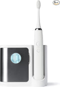 Vanity Planet Elements Ultrasonic Electric Toothbrush - Charcoal - Advanced Oral Care with UV Sanitizing Charger Base with 3 Replacement Heads - 99.9% Effective Keeping Your Teeth Clean (Charcoal)