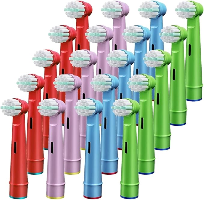 Replacement Toothbrush HeadsCompatible For Oral B Compatible For Braun Electric Toothbrushes Brush Head Refills 1000 1500 3000 7000 7500 8000(Colorful-4 Pcs)