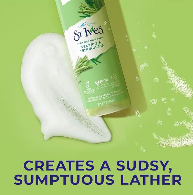 St. Ives Purifying Body Wash Tea Tree And Lemongrass 22 Fl oz - PACK OF 2