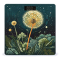 Dandelions at Night Digital Bathroom Scale for Body Weight Weighing Scale with Backlit LCD Display High Precision Measurements &amp Measures Weight Up to 180kg