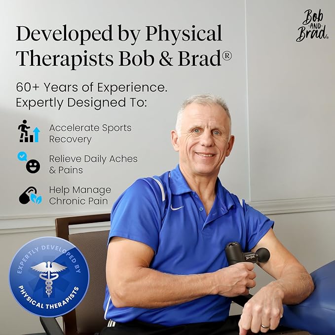 BOB AND BRAD Q2 Mini Massage Gun Pocket-Sized Deep Tissue Massager Gun Portable Percussion Muscle Massager Gun Ultra Small &amp Quiet Muscle Massage Gun for Muscle Recovery with Carry Case