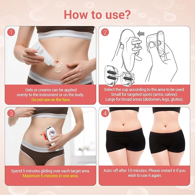 3-in-1 Body Sculpting Machine Body Sculptor Massager Reduce Stretch Marks &amp Cellulite Massagers Tool for Stomach Arms Legs Love Handles Effectively Tightens Skin