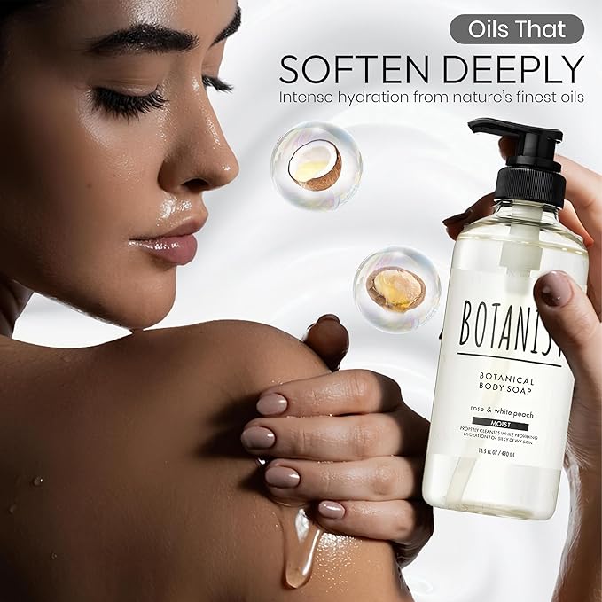 Botanist Foaming Body Wash for Women &amp Baby Moisturizing Body Wash for Sensitive Skin with Shea Butter Almond Oil Cocoa Butter Made in Japan Sulfate &amp Paraben Free 30.4 Fl Oz Rose&amp Whi