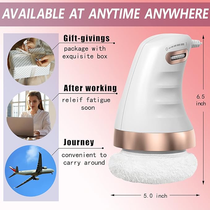 Health Care Logistics Body Sculpting Machine Handheld Cellulite Massager for Beauty Sculpt Belly Butt Arms Legs with 6 Washable Massage Pads