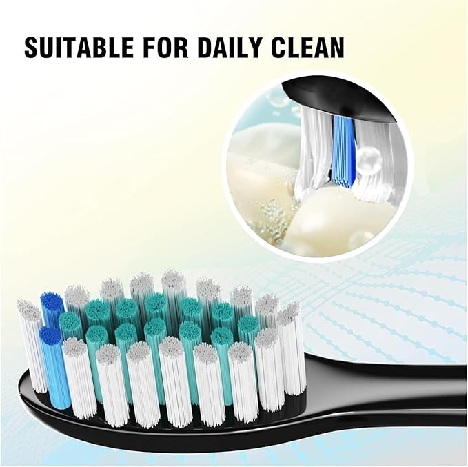 16PCS Replacement Toothbrush Brush HeadsCompatible for Click-on Handles(16pcs White)
