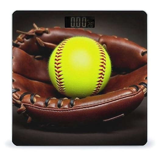 Men's Fashion Automatic Switch Digital Bathroom Weighing Scale Smart Scale Retro Vintage Sports Softball Ball