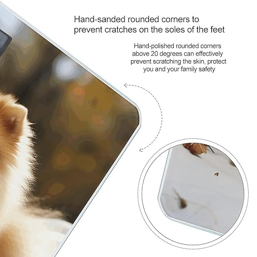 Cute Pomeranian Scale for Body Weight Digital Bathroom Scale Accurate Smart Weight Scales with Large Display Weighing Machine High Precision Scales