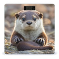 Cute Otter Bathroom Scale for Body Weight Bathroom Weighing Scales with Back Lit LED Display Sturdy Tempered Glass Body Weight Bathroom Scale 400lb Weighing