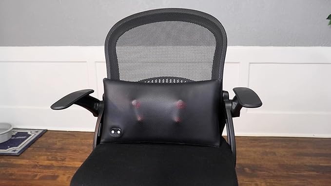 I WILL. I CAN. I AM. Shiatsu Pillow Massager with Heat and 2-Way Massage 100% Geniune Cowhide with Perforated Leather on one Side (White)