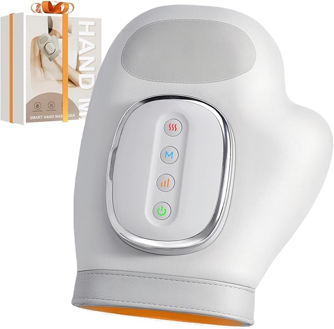 Cordless Hand Massager with Heat and Compression for Arthritis Carpal Tunnel 3 Massage Modes 3 Heating Levels 5 Intensities Hand Massage Helps Soothe Hand Fatigue Gift for Women Men