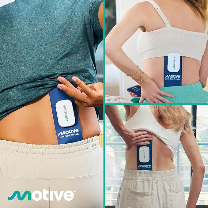 Motive Lower Back Therapy Pads 4‑Pack Refill Replacement NMES Electrodes with Conductive Gel for Lower Back Support for Use with Your Motive Device