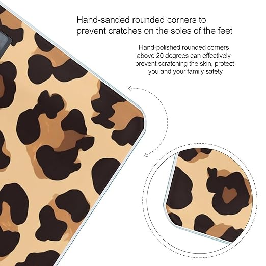 Automatic Switch Digital Bathroom Weighing Scale Smart Scale for Body Weight Cool Cheetah Leopard Print