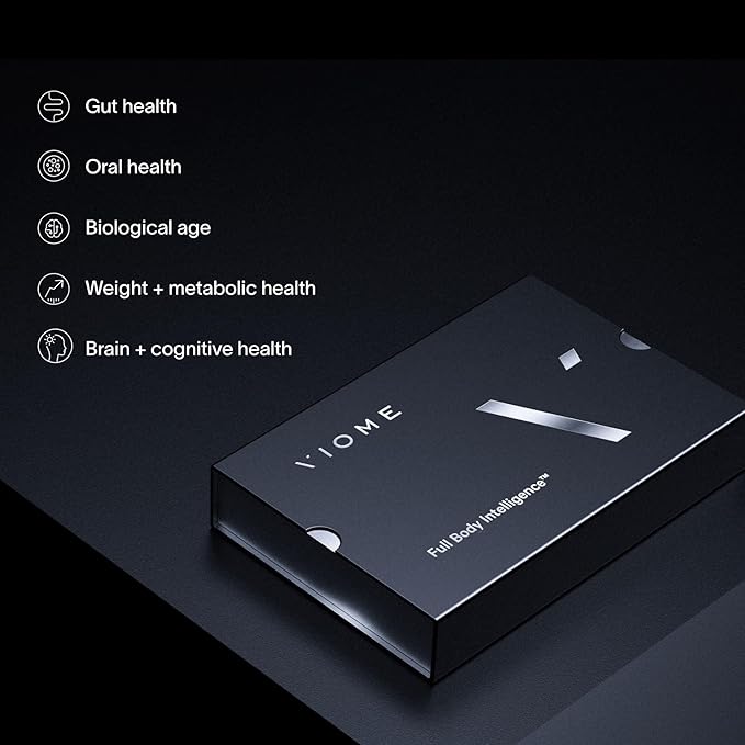 Viome at-Home Full Body Intelligence 3-in-1 Test Kit for Women &amp Men 50+ Health Scores from Blood Saliva and Stool Comprehensive Gut Microbiome Analysis Biological Age BioHacker Friendly