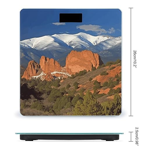 Pikes Peak Colorado Bathroom Scale Rounded Smart Scale for Body Weight Automatic Power On/Off Weight Scales Accurate Bathroom Digital Scales for Pet Home Bedroom Kitchen