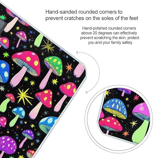 Smart Scale for Body Weight Automatic Switch Digital Bathroom Weighing Scale Goth Gothic Magic Hippie Trippy Mushroom